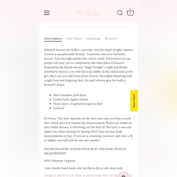 Selkie The Angel Delight Puff Dress in Pink 14 NWT💖 - Picture 12 of 14